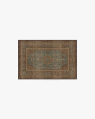 Rowan Teal Blue & Copper Rug