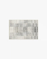 Shadow Stripe Black & Cream Rug