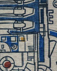 Smugglers Geo R2D2 Blue Rug
