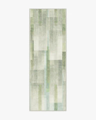 Solar Drift Silver Green Rug