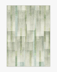 Solar Drift Silver Green Rug