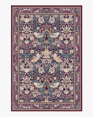 Strawberry Thief Burgundy Rug by Morris & Co.
