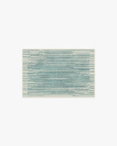 Striated Border Blue Rug
