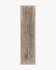 Striated Border Brown Rug