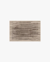 Striated Border Brown Rug