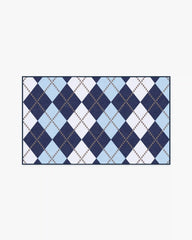 Teddy Bear Argyle Navy & Blue Rug by Humberto Leon