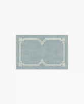 Chrysler Border Chambray Blue Rug by The Hiltons
