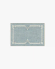 Chrysler Border Chambray Blue Rug by The Hiltons