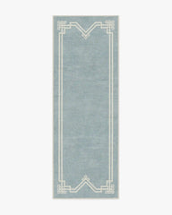 Chrysler Border Chambray Blue Rug by The Hiltons