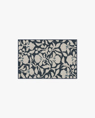 Flora Ink Blue & Ivory Rug by The Hiltons