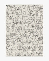 The Saga White & Black Rug
