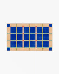 This House Is a Home Blue Rug by Dan Pelosi