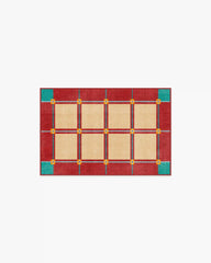 This House Is a Home Brick Red Rug by Dan Pelosi