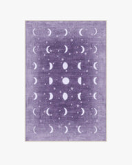 To The Moon And Back Mauve Rug by Humberto Leon