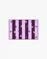 Todd Stripe Gummy Pink & Burgundy Rug by Humberto Leon