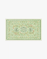 Twin Bunny Border Green Rug