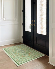 Twin Bunny Border Green Rug