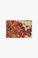 Watercolor Floral Coral Rug