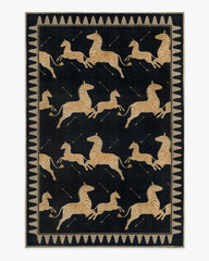 Zebras Black & Natural Rug by Scalamandré