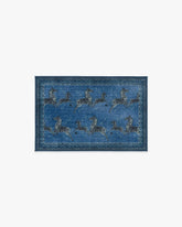 Zebras Blue Rug by Scalamandré