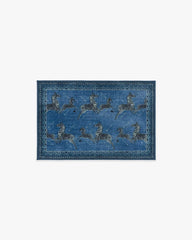 Zebras Blue Rug by Scalamandré