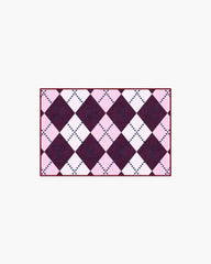 143 Argyle Burgundy & Pink Rug by Humberto Leon
