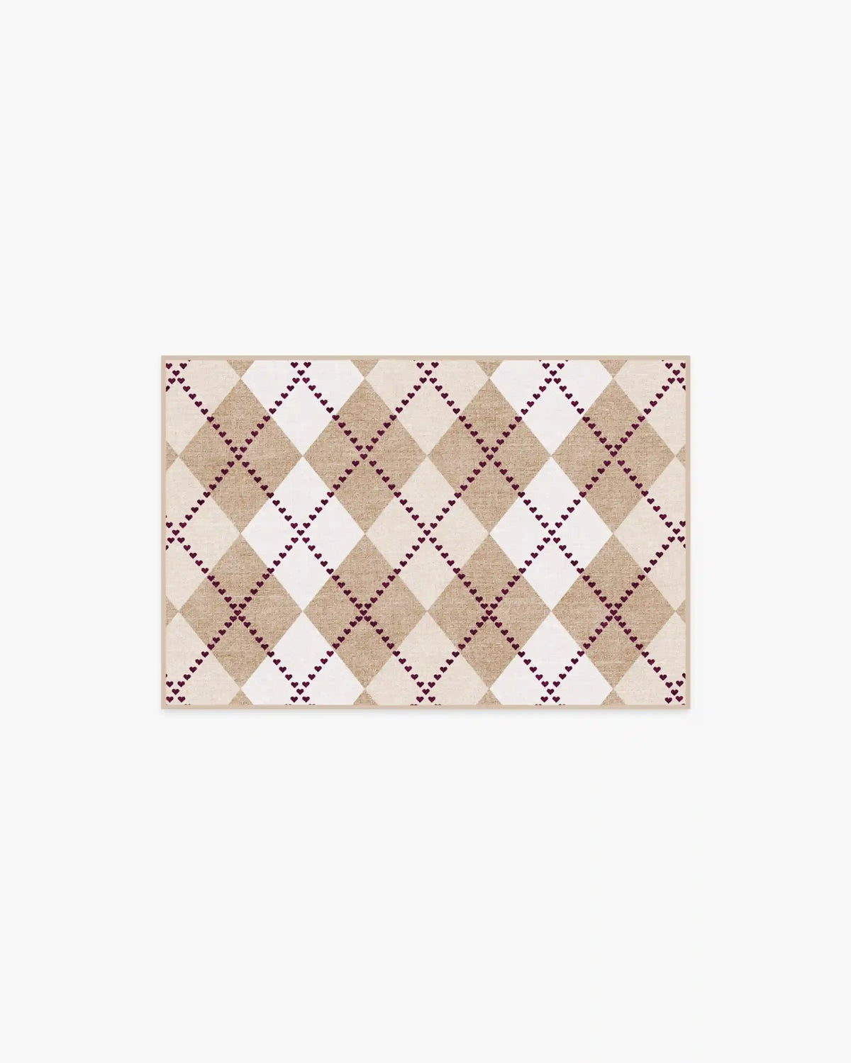 143 Argyle Khaki & Cream Rug by Humberto Leon