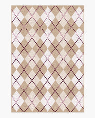 143 Argyle Khaki & Cream Rug by Humberto Leon