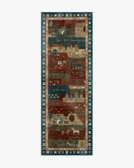 Alder Rust Red & Blue Rug