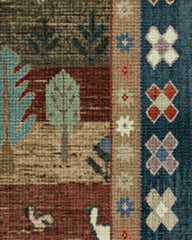 Alder Rust Red & Blue Rug
