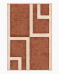Aldo Terracotta & Cream Rug by The Local Project