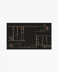 Nisa Ink Black Rug by Architectural Digest