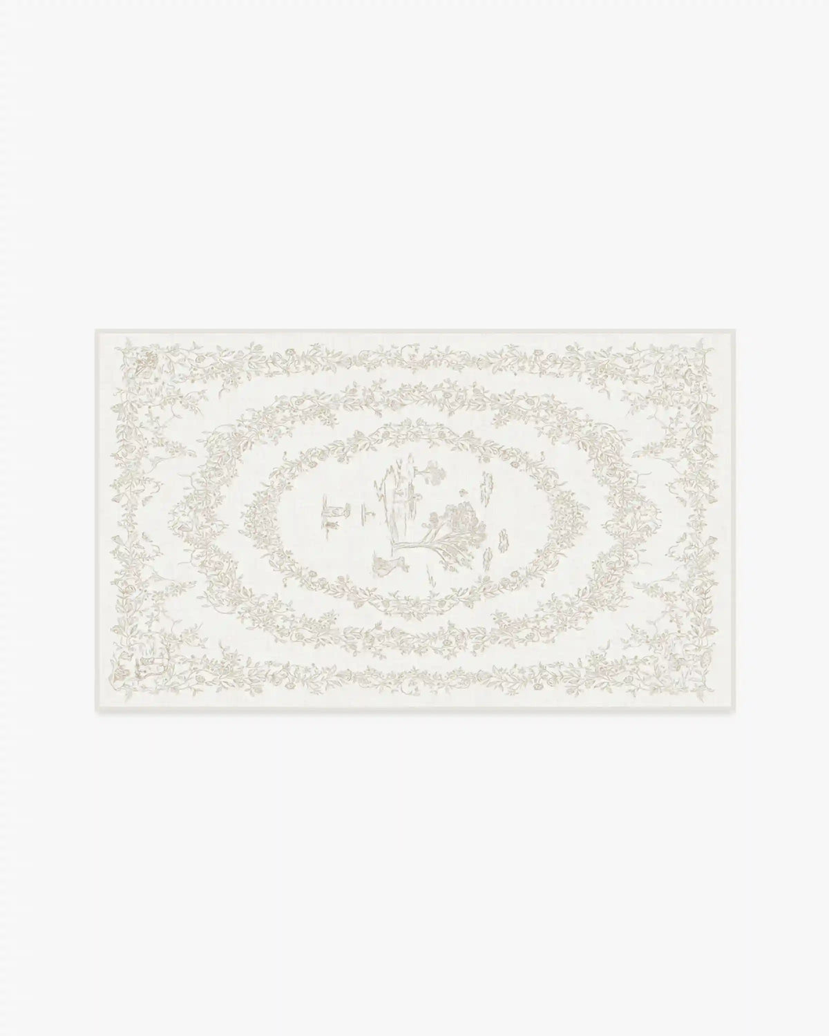 Bashful Bunny Toile Ivory Rug