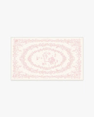 Bashful Bunny Toile Pink Rug
