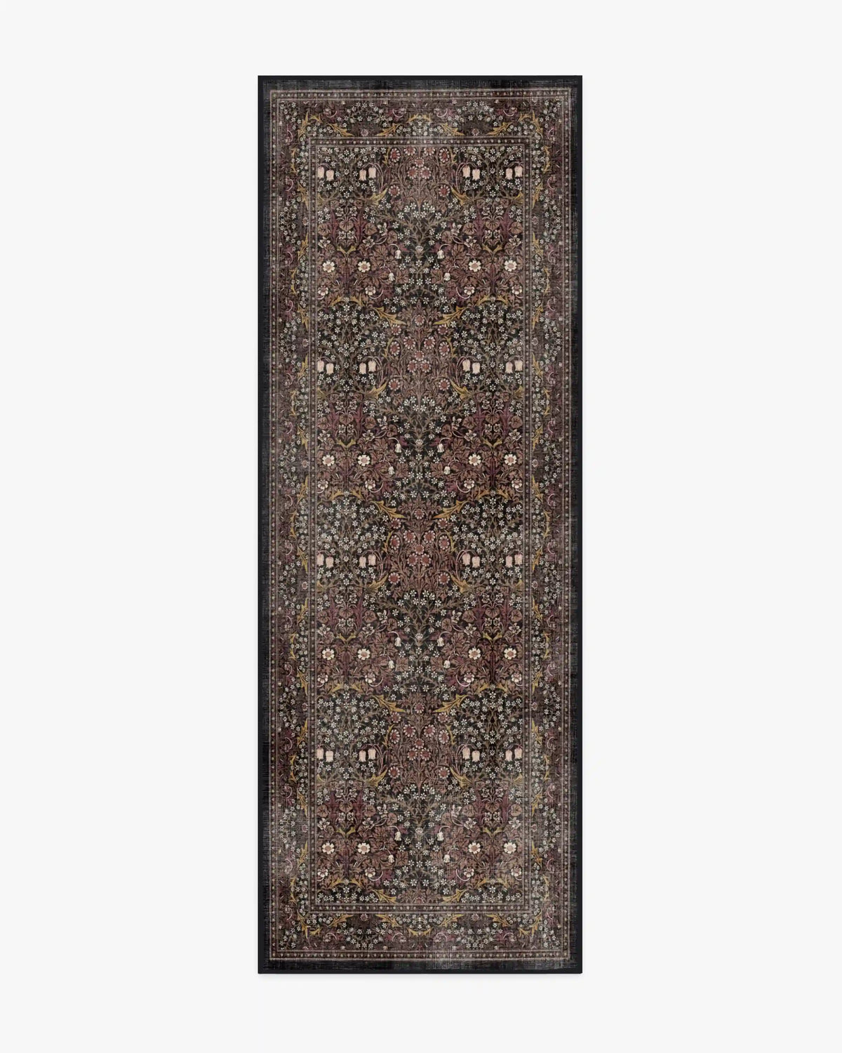 Blackthorn Charcoal & Amber Rug by Morris & Co.