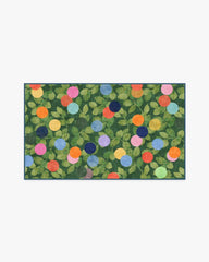 Botanical Whimsy Dots Green Rug