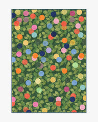 Botanical Whimsy Dots Green Rug