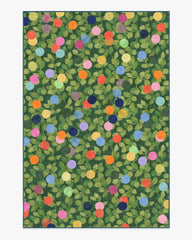 Botanical Whimsy Dots Green Rug