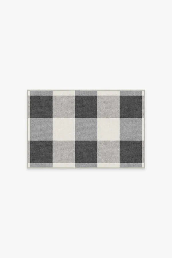 Buffalo Plaid Black & White Rug