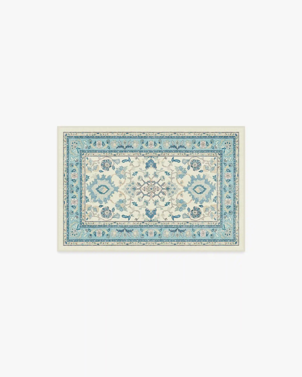 Calabria Cream & Light Blue Rug