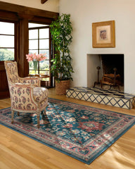 Calabria Navy & Cayenne Rug