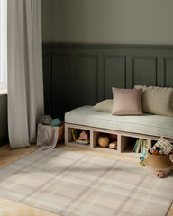 Charming Plaid Neutral Rug