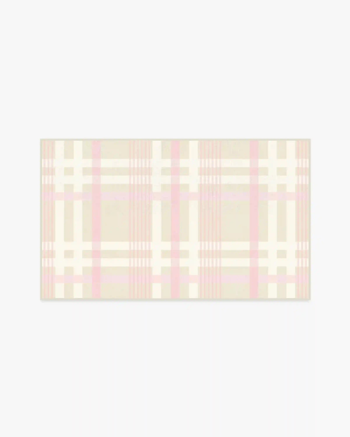Charming Plaid Pink Rug