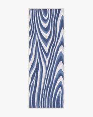 Chifa Wood Blue & Cream Rug by Humberto Leon