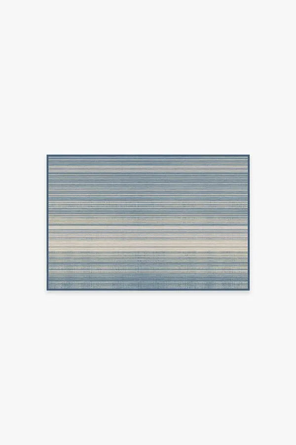 Coastal Linear Stripe Slate Rug