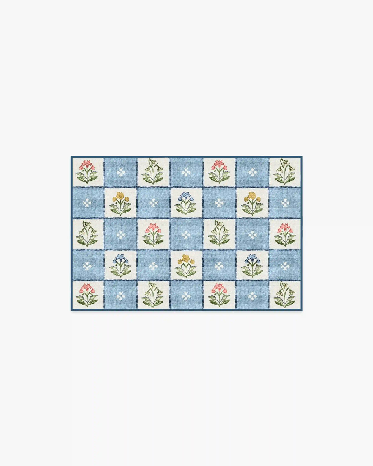Cottage Trellis Blue Rug