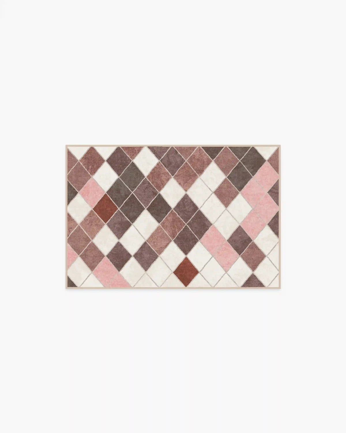 Diamond Mosaic Terracotta Rug