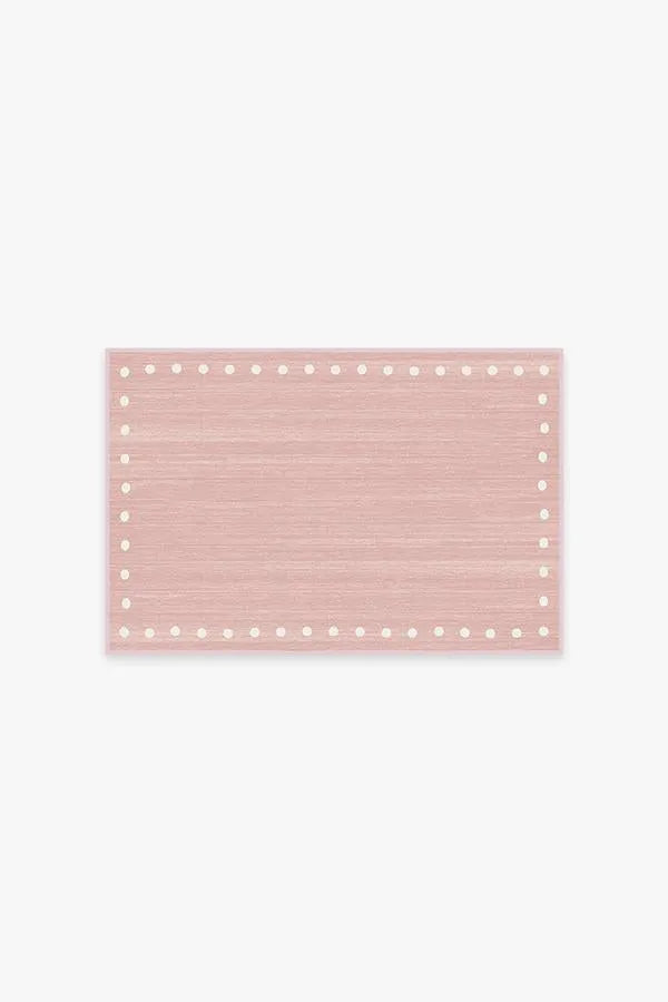 Dot Border Pink Rug