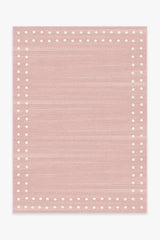 Dot Border Pink Rug
