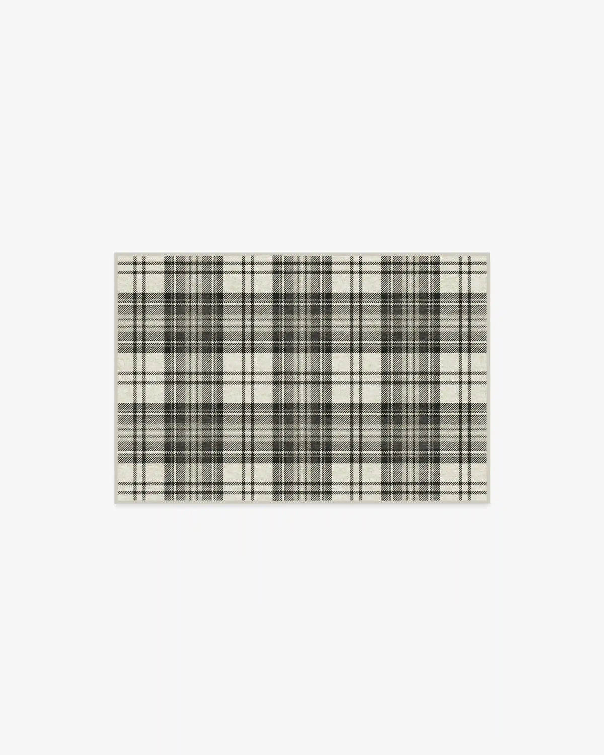 Dress Stewart Tartan Black & Ivory Rug